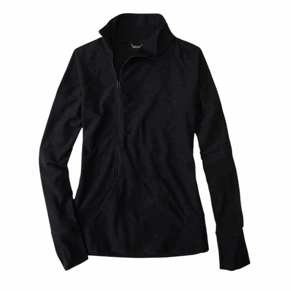 OISELLE Magic Mile 1/2 Zip Long Sleeve Top Black Size XS